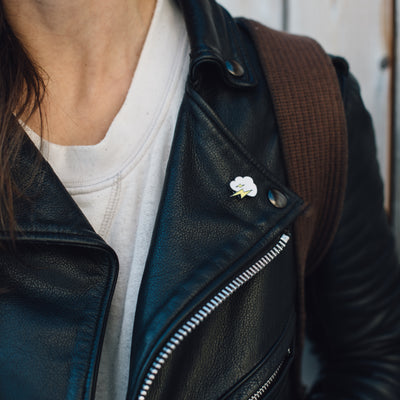 Enamel leather jacket