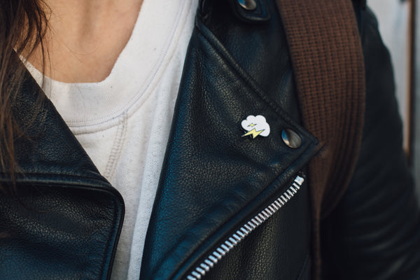 Enamel leather jacket